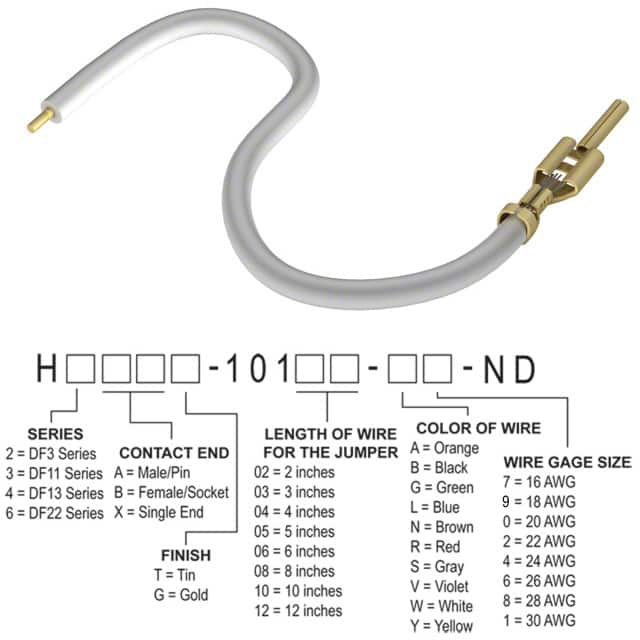 H2AXT-10112-W6 JUMPER-H1502TR/A3049W/X 12"