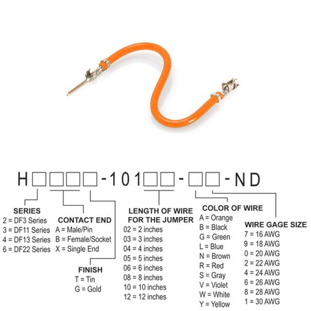 H3ABT-10106-A6 JUMPER-H1506TR/A3049A/H1504TR 6"