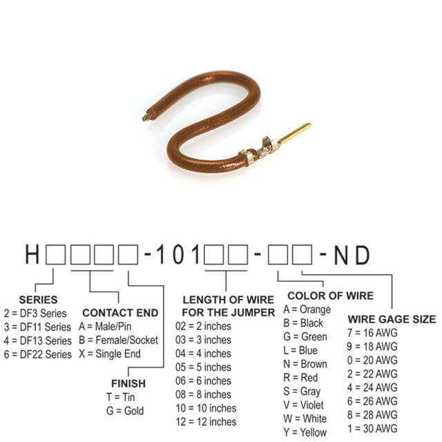 H3AXG-10106-N4 JUMPER-H1507TR/A2015N/X 6"