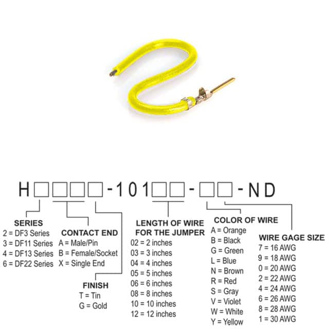 H3AXG-10106-Y4 JUMPER-H1507TR/A2015Y/X 6"