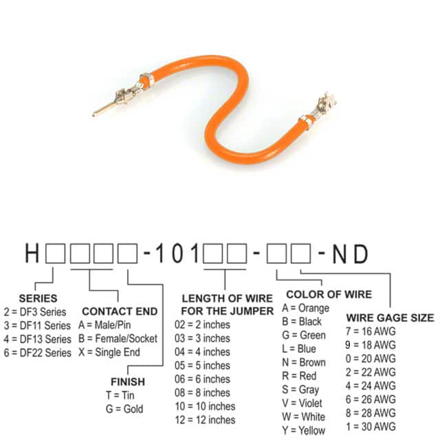 H2ABT-10106-A6 JUMPER-H1502TR/A3049A/H1500TR 6"