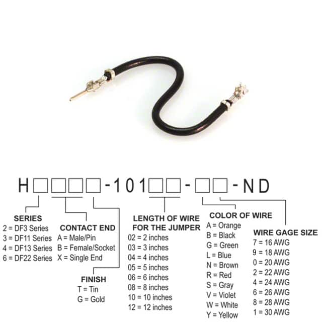 H2ABT-10106-B6 JUMPER-H1502TR/A3049B/H1500TR 6"