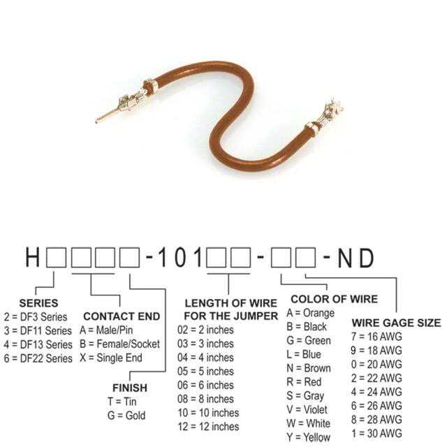 H2ABT-10106-N6 JUMPER-H1502TR/A3049N/H1500TR 6"
