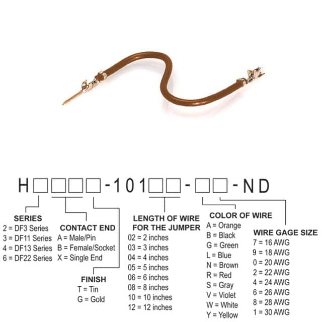 H3ABT-10106-N8 JUMPER-H1506TR/A3048N/H1504TR 6"