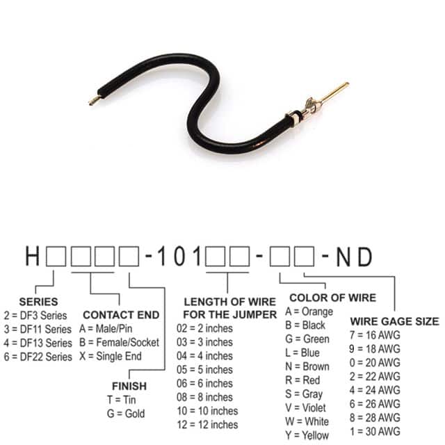 H3AXT-10112-B6 JUMPER-H1506TR/A3049B/X 12"