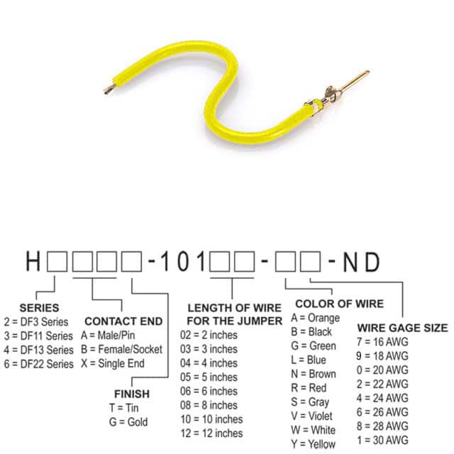H3AXT-10112-Y6 JUMPER-H1506TR/A3049Y/X 12"