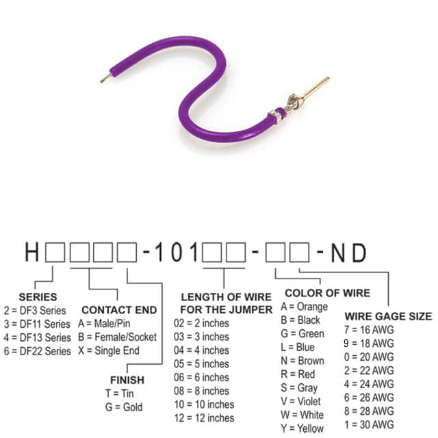 H3AXT-10110-V8 JUMPER-H1506TR/A3048V/X 10"