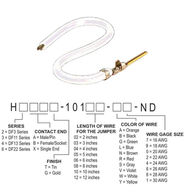 H3AXG-10108-W6 JUMPER-H1507TR/A3049W/X 8"