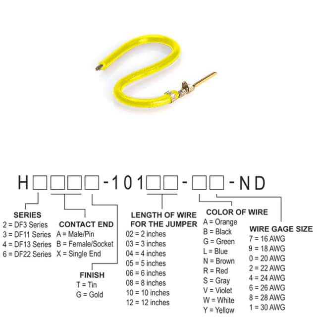 H3AXG-10104-Y6 JUMPER-H1507TR/A3049Y/X 4"