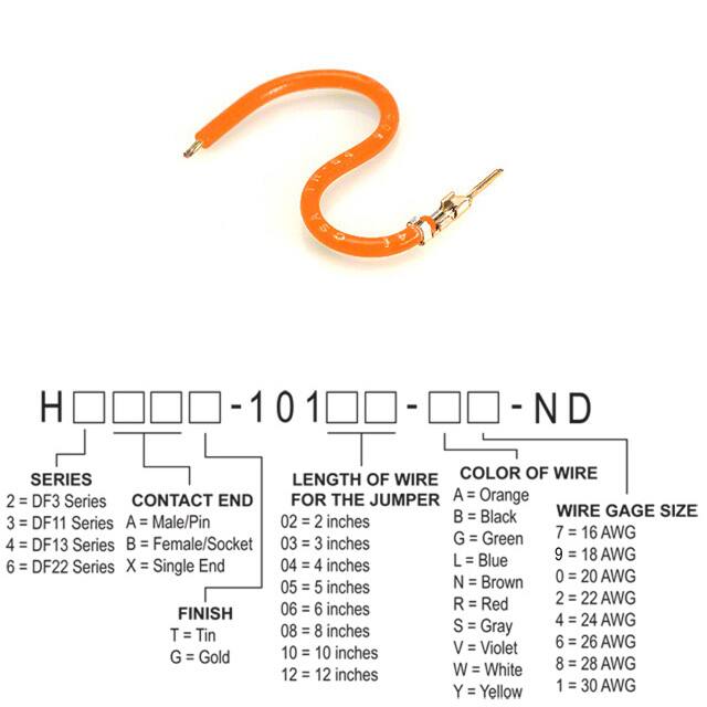 H2AXT-10108-A4 JUMPER-H1502TR/A2015A/X 8"