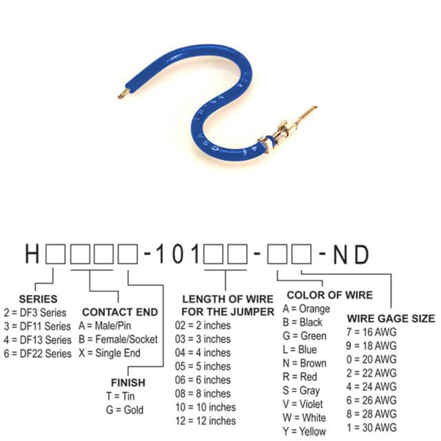 H2AXT-10108-L4 JUMPER-H1502TR/A2015L/X 8"