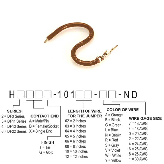 H2AXT-10108-N4 JUMPER-H1502TR/A2015N/X 8"