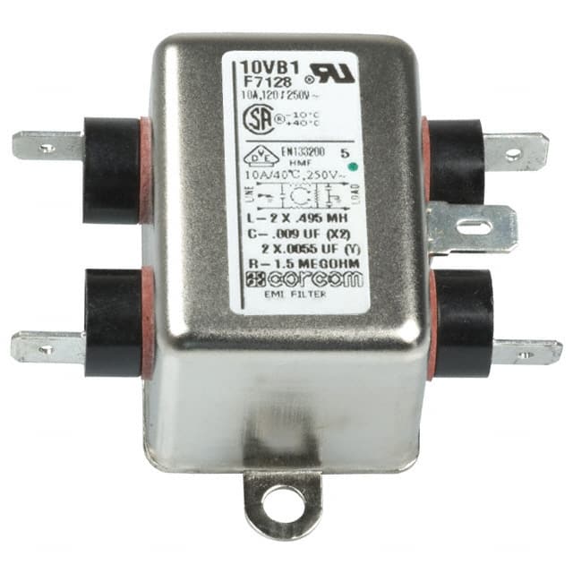 10VB1 LINE FILTER 250VAC 10A CHASS MNT