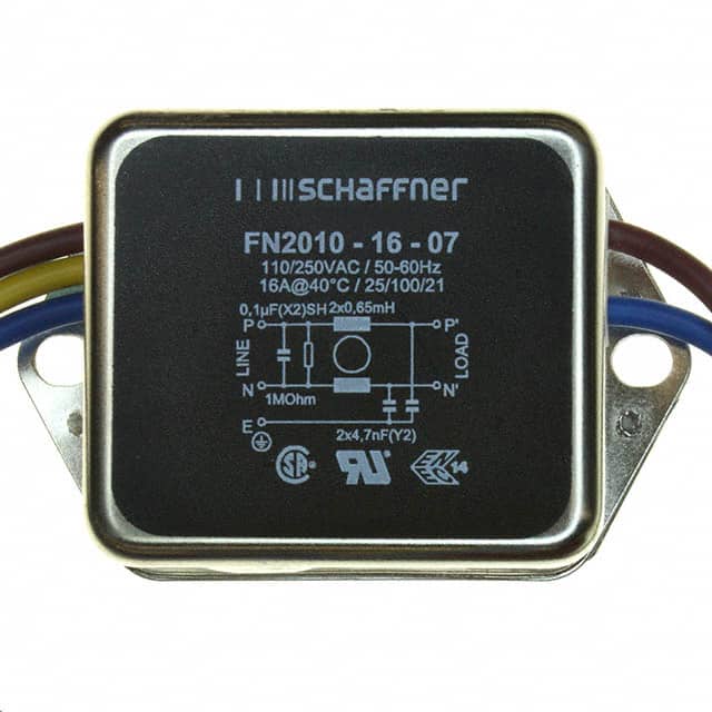 FN2010-16-07 LINE FILTER 250VAC 16A CHASS MNT