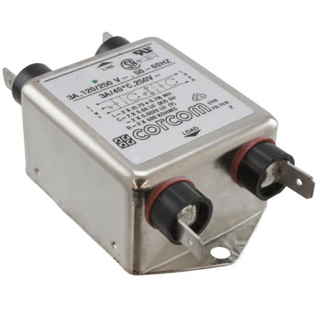 1-6609037-1 LINE FILTER 250VAC 3A CHASS MNT