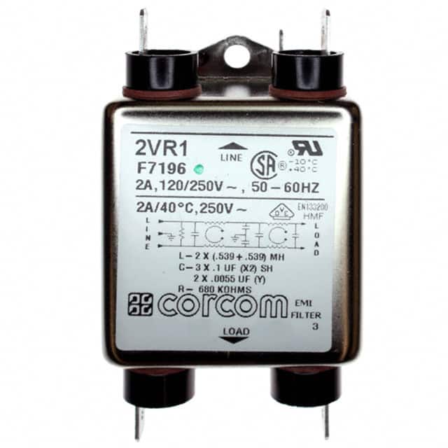 2VR1 LINE FILTER 250VAC 2A CHASS MNT