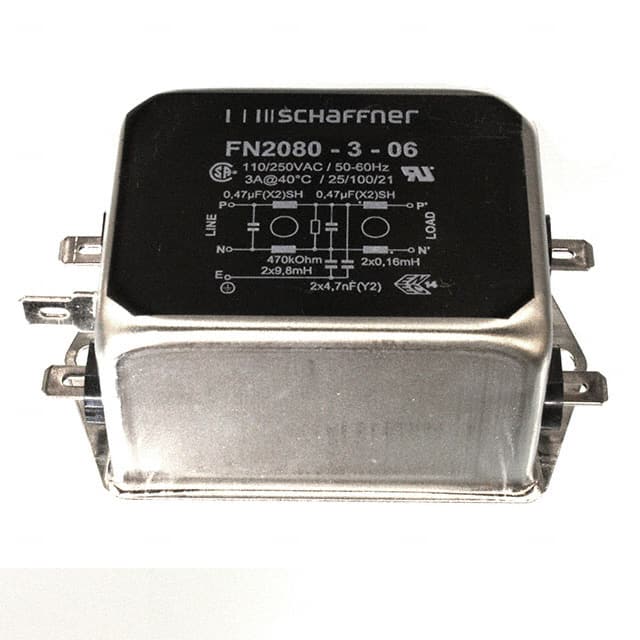 FN2080-3-06 LINE FILTER 110/250VAC 3A CHAS