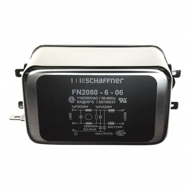 FN2080-6-06 LINE FILTER 110/250VAC 6A CHAS