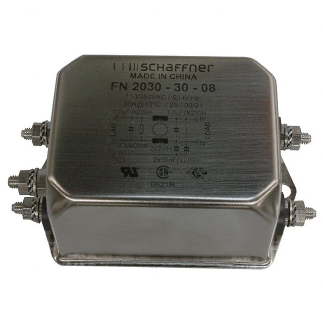 FN2030-30-08 LINE FILTER 250VAC 30A CHASS MNT