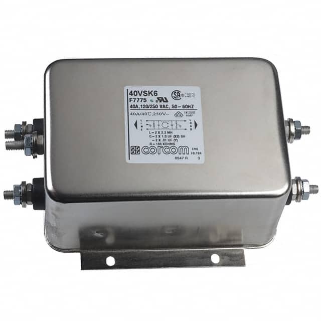 1-6609036-6 LINE FILTER 250VAC 40A CHASS MNT