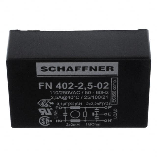 FN402-2.5-02 LINE FILTER 250VAC 2.5A TH