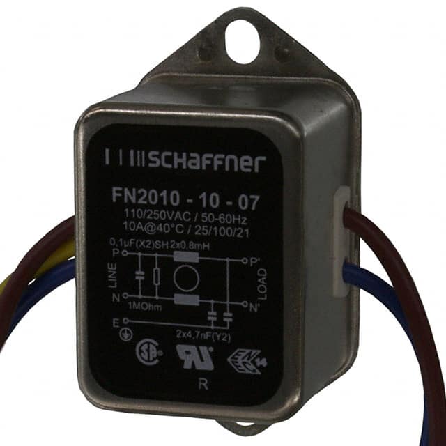 FN2010-10-07 LINE FILTER 250VAC 10A CHASS MNT