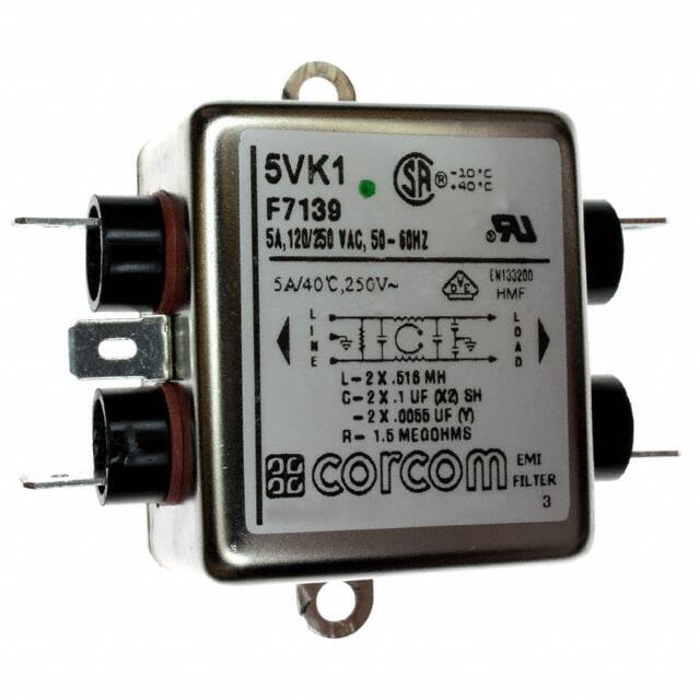 5VK1 LINE FILTER 250VAC 5A CHASS MNT