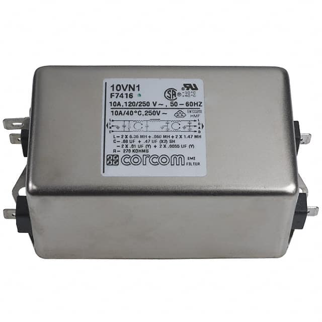 10VN1 LINE FILTER 250VAC 10A CHASS MNT