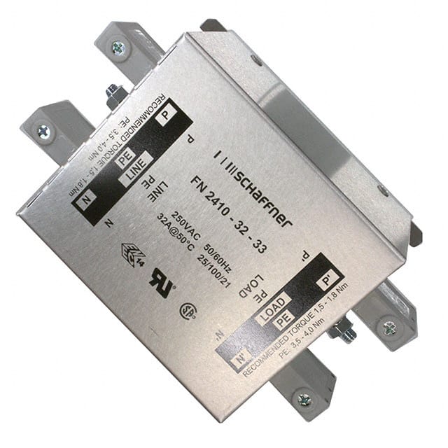FN2410-32-33 LINE FILTER 250VAC 32A CHASS MNT