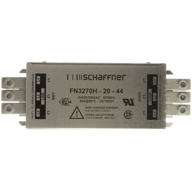 FN3270H-20-44 LINE FILTER 480VAC 20A CHASS MNT