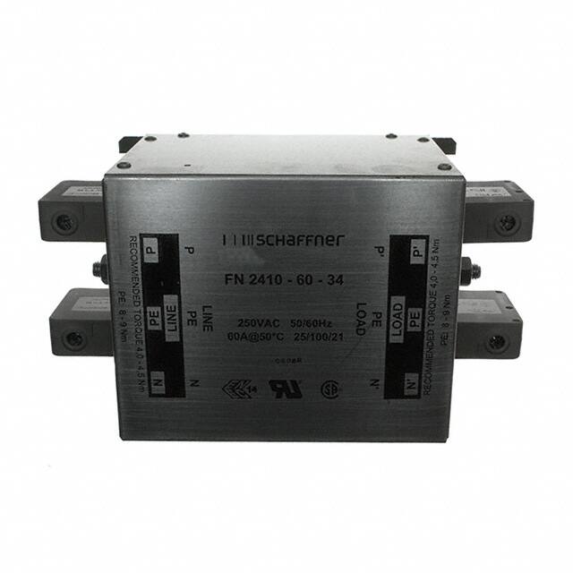 FN2410-60-34 LINE FILTER 250VAC 60A CHASS MNT