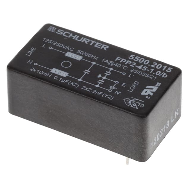5500.2015 LINE FILTER 125/250VAC 1A TH