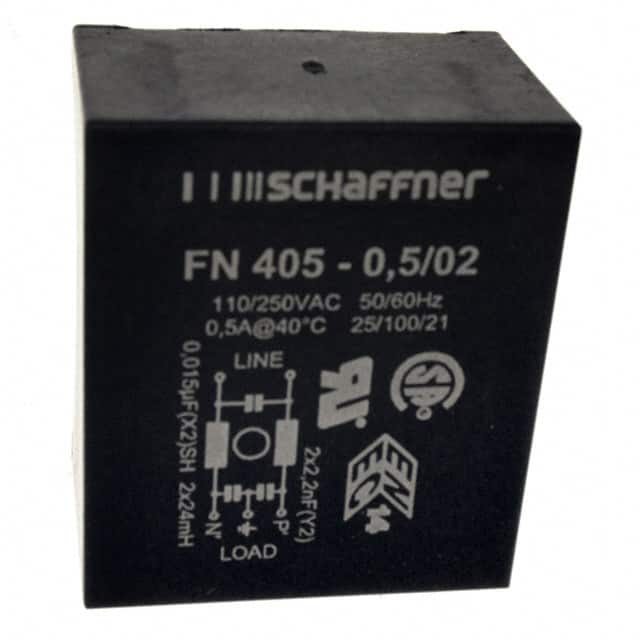 FN405-0.5-02 LINE FILTER 250VAC 500MA TH
