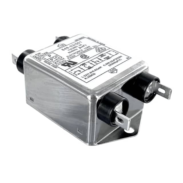 849-03/001 LINE FILTER 115/250VAC 3A CHAS