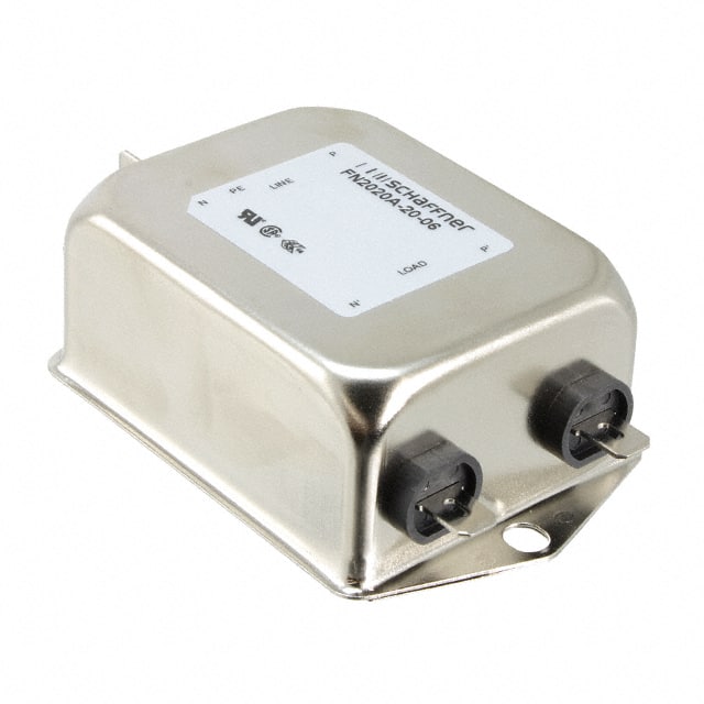 FN2020A-20-06 LINE FILTER 250VAC 20A CHASS MNT