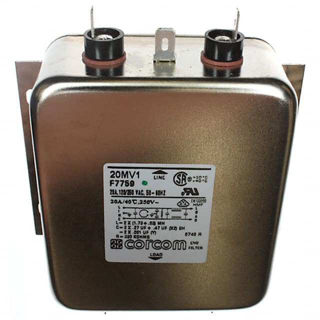 20MV1 LINE FILTER 250VAC 20A CHASS MNT