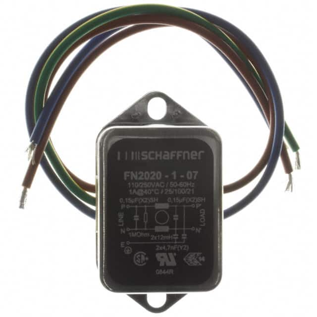 FN2020-1-07 LINE FILTER 250VAC 1A CHASS MNT