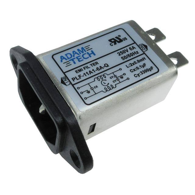 PLF-11A1-6A-Q EMI/RF LINE FILTER, 115/250VAC 6