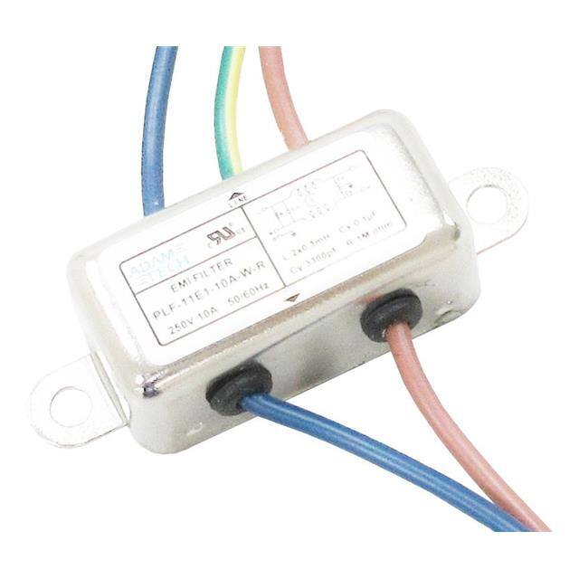 PLF-11E1-10A-W-R EMI/RF LINE FILTER, 115/250VAC 1