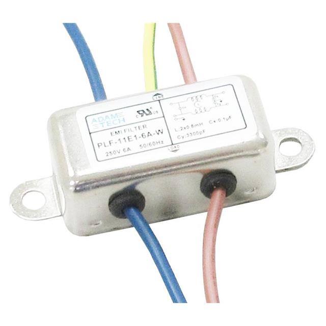 PLF-11E1-6A-W EMI/RF LINE FILTER, 115/250VAC 6