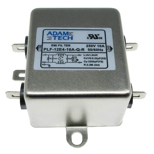 PLF-12E4-10A-Q-R EMI/RF LINE FILTER, 115/250VAC 1