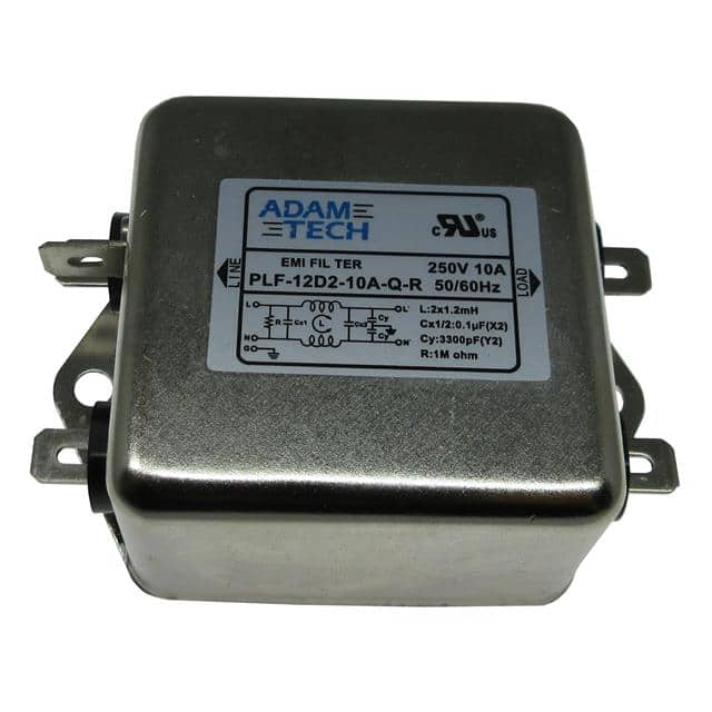 PLF-12D2-10A-Q-R EMI/RF LINE FILTER, 115/250VAC 1