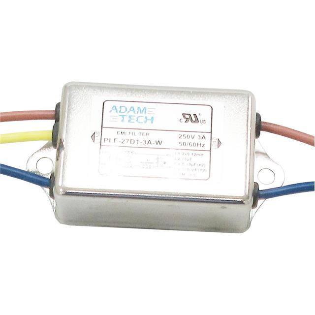 PLF-27D1-3A-W EMI/RF LINE FILTER, 115/250VAC 3