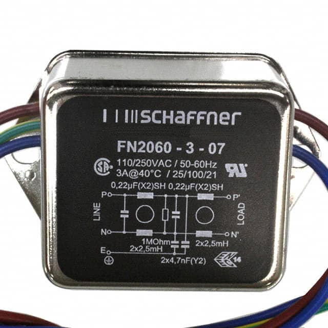 FN2060-3-07 LINE FILTER 250VAC 3A CHASS MNT
