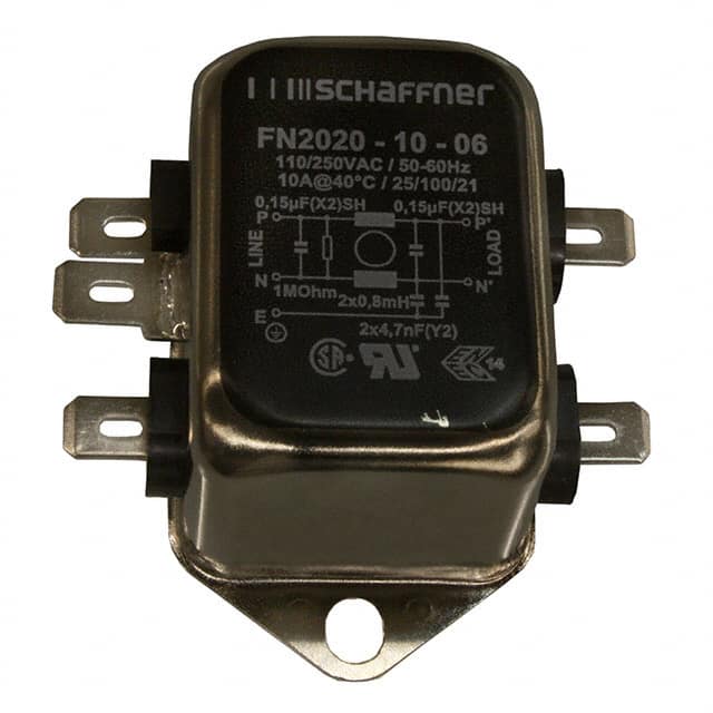 FN2020-10-06 LINE FILTER 250VAC 10A CHASS MNT