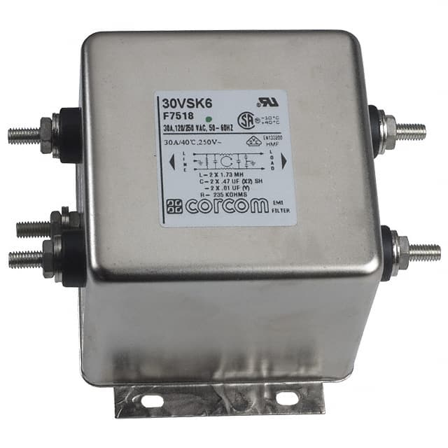 1-6609036-4 LINE FILTER 250VAC 30A CHASS MNT