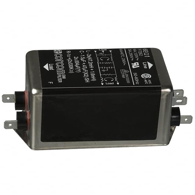 6609048-5 LINE FILTER 250VAC 6A CHASS MNT
