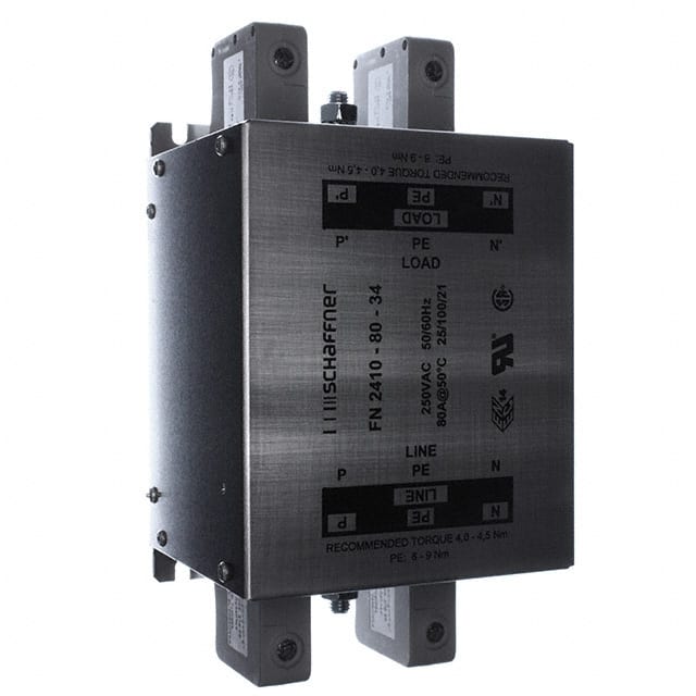 FN2410-80-34 LINE FILTER 250VAC 80A CHASS MNT