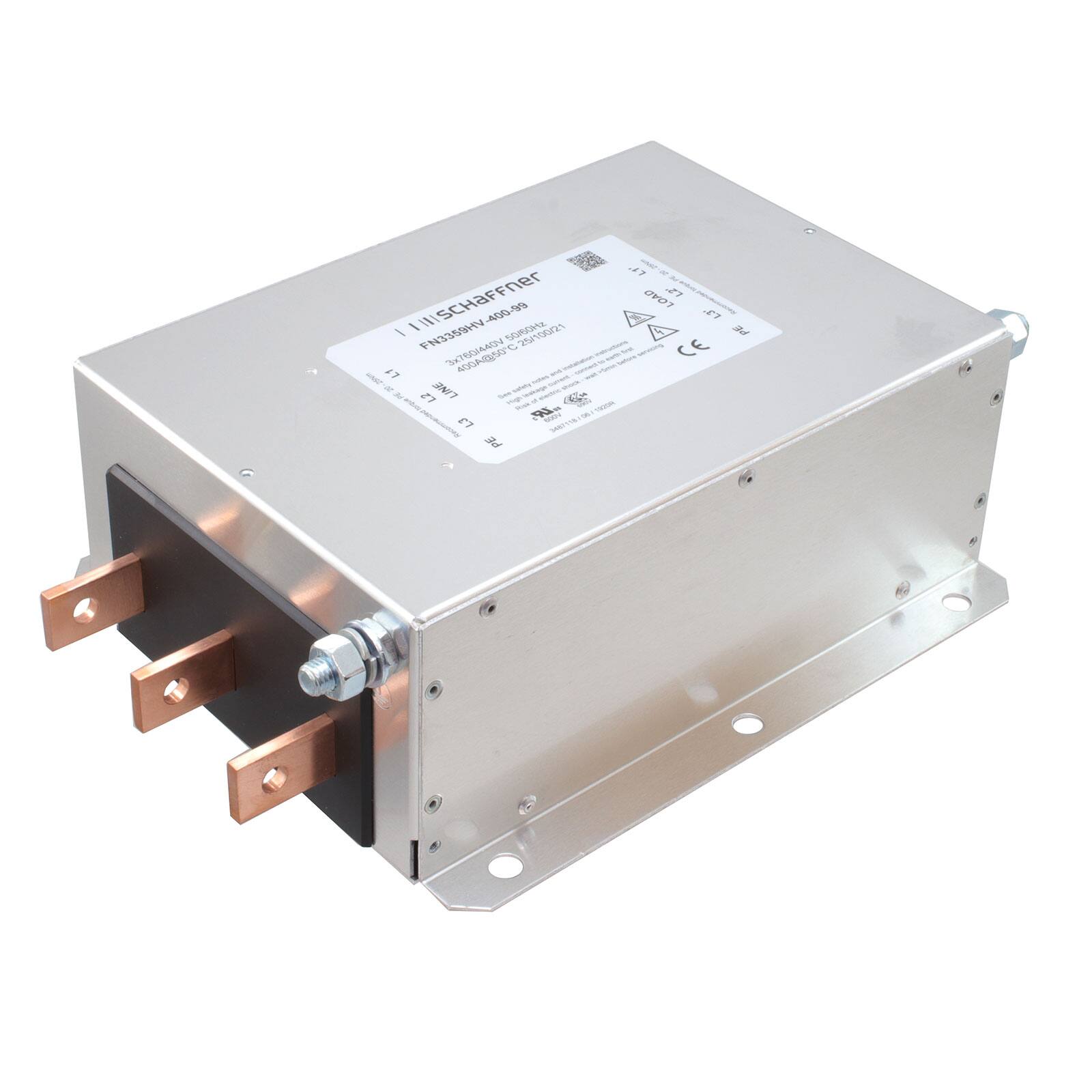 FN3359HV-400-99 LINE FILTER 400A CHASSIS MOUNT