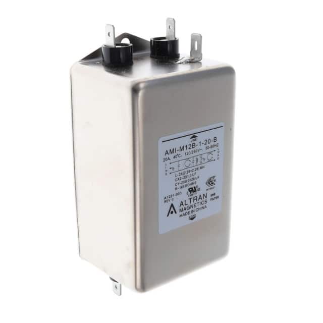 AMI-M12B-1-20-B LINE FILTER 250VAC 20A CHASS MNT